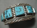 Unforgettable Vintage Native American Navajo Sleeping Beauty Turquoise Sterling Silver Bracelet Old-Nativo Arts