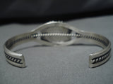 Tremendous Vintage Native American Navajo Spiderweb Turquoise Sterling Silver Bracelet Old Cuff-Nativo Arts