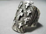 Marvelous Navajo Sterling Silver Crosses Ring Native American-Nativo Arts