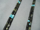Superb Vintage Santo Domingo Native American Turquoise Serpentine Necklace Old-Nativo Arts