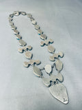 The Best Federico Jimenez Turquoise Sterling Silver Drop Necklace-Nativo Arts