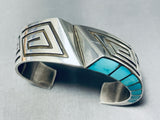 One Of Most Incredible Ever Vintage Native American Navajo Turquoise Sterling Silver Bracelet-Nativo Arts