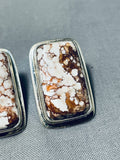 Unique Tom Jackson Vintage Native American Navajo Wild Horse Sterling Silver Earrings-Nativo Arts
