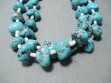 Stunning Vintage Native American Navajo Old Kingman Turquoise Necklace-Nativo Arts