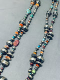 One Of The Most Unique Ever Vintage Native American Navajo Turquoise Sterling Silver Necklace-Nativo Arts