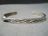 Important Sunny Reeves Vintage Native American Navajo Sterling Silver Twist Bracelet-Nativo Arts