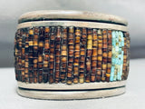 100 Gram Museum Vintage Native American Navajo Turquoise Heishi Sterling Silver Bracelet Old-Nativo Arts