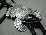 Tremendous Navajo Native American Sterling Silver Southwest Bolo Tie-Nativo Arts