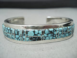 Pat Chee Important Vintage Native American Navajo Spider Turquoise Sterling Silver Bracelet-Nativo Arts