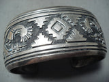 Authentic Vintage Native American Navajo Thomas Singer Sterling Silver Bracelet Old-Nativo Arts