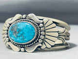 Important Iaca Winner Vintage Native American Navajo Turquoise Sterling Silver Bracelet-Nativo Arts