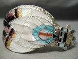 Important Vintage Zuni Native American Turquoise Maiden Sterling Silver Bracelet-Nativo Arts