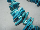 Vibrant Navajo Turquoise Teardrop Sterling Silver Necklace Native American-Nativo Arts