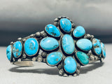 Noteworthy Vintage Native American Navajo Old Kingman Turquoise Sterling Silver Bracelet-Nativo Arts