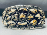 One Of The Best Ever Vintage Native American Navajo Desert Jasper Sterling Silver Bracelet-Nativo Arts