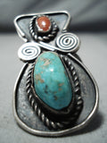 Incredible Vintage Native American Navajo Royston Turquoise Sterling Silver Ring Old-Nativo Arts