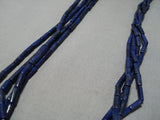 Museum Quality Navajo Tubule Lapis Squaw Native American Necklace-Nativo Arts