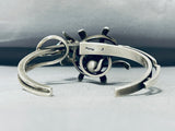 One Of The Most Unique Ever Native American Navajo Turquoise Sterling Silver Bracelet-Nativo Arts