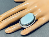 Important Tom Jackson Vintage Native American Navajo Turquoise Sterling Silver Ring-Nativo Arts