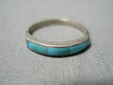 Wonderful Vintage Navajo Turquoise Sterling Silver Ring Native American-Nativo Arts