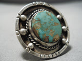 Marvelous Vintage Native American Navajo Royston Turquoise Sterling Silver Ring Old-Nativo Arts