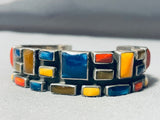 Very Unique Vintage Protruding Stones Southwestern Sterling Silver Bracelet-Nativo Arts