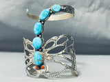 The Craziest Native American Navajo Turquoise Dragonfly Sterling Silver Bracelet-Nativo Arts