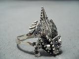 Detailed! Navajo Sterling Silver Horny Toad Ring Native American-Nativo Arts