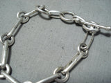 Important Ben Begaye (d) Vintage Native American Navajo Sterling Silver Link Charm Bracelet-Nativo Arts