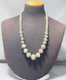 Astonishing Vintage Native American Navajo Sterling Silver Bead Necklace-Nativo Arts