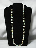Native American Wonderful Vintage Santo Domingo Royston Turquoise Sterling Silver Necklace-Nativo Arts