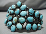 One Of The Best Vintage Native American Navajo Domed #8 Turquoise Sterling Silver Bracelet-Nativo Arts