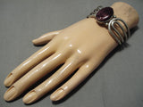 Stunning Vintage Native American Navajo Purple Shell Sterling Silver Bracelet-Nativo Arts