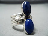 Awesome Navajo Lapis Sterling Silver Ring Native American-Nativo Arts