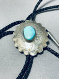 Unforgettable Vintage Native American Navajo Kingman Turquoise Sterling Silver Bolo-Nativo Arts