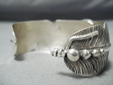 Exceptional Native American Navajo Spiny Oyster Shell Sterling Silver Feather Bracelet-Nativo Arts