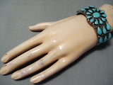 Mary C Vintage Native American Navajo Turquoise Sterling Silver Bracelet Old-Nativo Arts