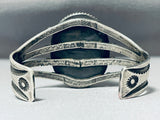 Outstanding Vintage Native American Navajo #8 Turquoise Mine Sterling Silver Bracelet-Nativo Arts
