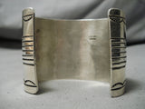 Important Vintage Native American Navajo Perfect Silver Works Douglas Sterling Silver Bracelet-Nativo Arts