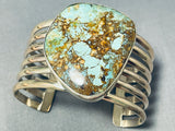 Striking Vintage Native American Navajo Royston Turquoise Sterling Silver Bracelet-Nativo Arts