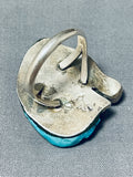 Native American One Of The Most Unique Ever Vintage Navajo Turquoise Horse Sterling Silver Ring-Nativo Arts