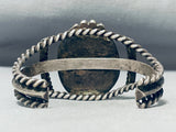 Important Heavy Wire Vintage Native American Navajo Sterling Silver Turquoise Bracelet-Nativo Arts