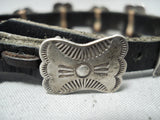 Unique Vintage Native American Navajo Sterling Silver Concho Belt Bracelet-Nativo Arts