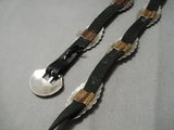 Detailed!! Vintage Native American Navajo Hand Tooled Sterling Silver Concho Belt-Nativo Arts