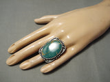 Important Vintage Verdy Jake Turquoise Sterling Silver Native American Ring-Nativo Arts