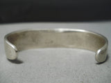 Statement Vintage Native American Navajo Cubed #8 Turquoise Sterling Silver Bracelet Old-Nativo Arts
