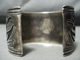 Artist's Life Vintage Native American Navajo Sterling Silver Authentic Bracelet-Nativo Arts