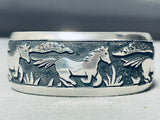 Native American Singer Vintage Running Horse Sterling Silver Bracelet Cuff-Nativo Arts