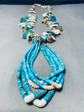 Native American 428 Gram Most Unique Vintage Santo Domingo Jacla Turquoise Necklace Old-Nativo Arts