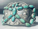 Best Early 1900's Vintage Native American Navajo Carico Lake Turquoise Sterling Silver Bracelet-Nativo Arts